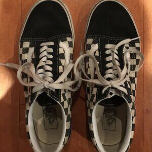 VANS Old Skool Checkerboard Lace Up Skate Shoes